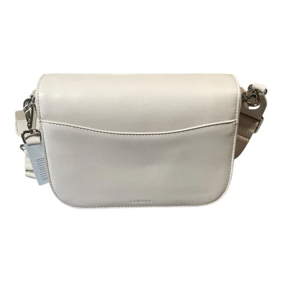 Lululemon Cactus Leather Crossbody Cashew With Silver Hardware & Dust Bag - Picture 2 of 16